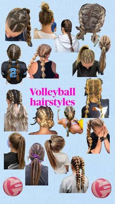 Quick Easy Volleyball Hairstyles, Senior Night Hairstyles Volleyball, Rafting Hairstyles, Cute Ponytails For Volleyball, Cute Hairstyles For Medium Hair Volleyball, Volleyball Hairstyles Pictures, Hair Inspo Volleyball