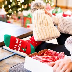 Buy On Amazon No one parties during the Holidays like Christmas gnomes! These funny holiday socks feature cute characters playing in the snow, sledding, skiing and being mischievous. Go ahead and grab yourself a pair for Christmas morning, or gift these to someone special during your holiday gift swap or white elephant party. The bottom of the socks showcase a funny message "I'll Be Gnome For Xmas" - it's a great way to show your family and friends that you love spending time with them during th Fun Christmas Gift Socks, Novelty Winter Socks For Gift, Novelty Winter Socks As Gift, Novelty Winter Socks For Gifts, Novelty Socks For Winter Gift, Playful Christmas Socks For Stocking Stuffers, Playful Winter Gift Socks, Playful Winter Socks For Gift, Snow Sledding