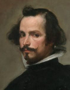 an oil painting of a man with a mustache