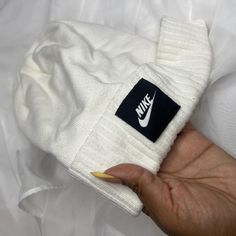 White Nike beanie #winteraccessories Nike Beanie, White Nike, Winter Accessories, White Nikes, Hats For Men, Nike Men, Nike, Hats, White