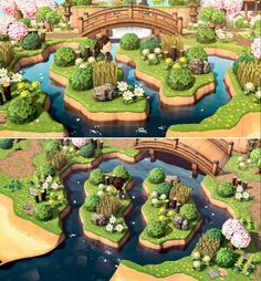 two different views of the same area in animal crossing