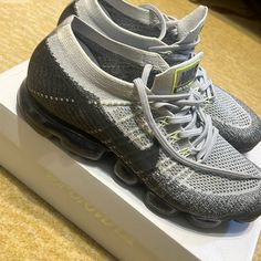 Excellent Condition. Like Brand New. Gray Casual Custom Sneakers With Air Cushioning, Casual Gray Custom Sneakers With Air Cushioning, Gray Custom Sneakers With Air Cushioning, Shoes Nike Air, Air Vapormax, Nike Air Vapormax, Shoes Nike, Men's Nike, Nike Men