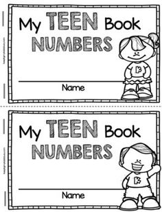 two bookmarks with the words, my teen numbers