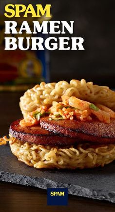 the cover of spam ramen burger