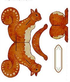 the paper cutout shows an image of a squirrel