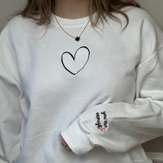 You Are Enough Embroidered sweatshirts;  embroidered cuff  sweatshirt; you are enough shirts; Embroidery design crewneck - MrEmbroideryGifts Trendy Crew Neck Sweatshirt With Custom Embroidery, White Sweatshirt With Letter Embroidery, White Everyday Sweatshirt With Letter Embroidery, White Sweatshirt With Letter Embroidery For Everyday, Long Sleeve Tops With Custom Embroidery For Everyday, Cotton Long Sleeve Sweatshirt For Gift, Gift Sweatshirt With Embroidered Text And Long Sleeves, Embroidered Relaxed Fit Sweatshirt As Gift, Embroidered Relaxed Fit Sweatshirt For Gift