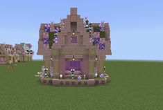 an image of a house in the middle of some flowers