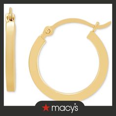 in stock Classic Small Hoop Jewelry From Macy's, Macy's Hoop Earrings As A Gift, Macy's Classic Small Hoop Jewelry, Modern Round Earrings From Macy's, Macy's Tarnish Resistant Round Earrings, Macy's Modern Round Earrings, Macy's Gold Hoop Earrings For Gift, Small Hoop Earrings From Macy's As Gift, Macy's Small Hoop Jewelry As Gift