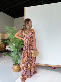 Details Deep V-Neckline Floral Maxi Dress with Chest Strings and Open Side Detailing Lined Color: Brown Multi Material: 100% Polyester Size Runs True to Size Model is Wearing a Size Small Model Measurements Size: 4 Height: 5'2" Weight: 135lbs Bust: 35" Waist: 26" Hips: 35" Bra Size: 34C Brown V-neck Summer Maxi Dress, Brown Floral Print V-neck Dress, Brown V-neck Maxi Dress For Beach, Brown Floral Print Maxi Dress For Vacation, Brown V-neck Beach Dress, Sleeveless Printed Brown Maxi Dress, Brown Sleeveless Printed Maxi Dress, Brown Floral Print Sleeveless Maxi Dress, Sleeveless Brown Floral Print Maxi Dress