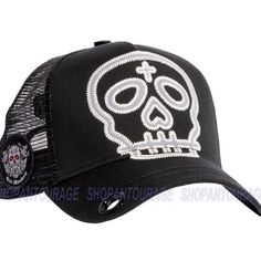 This Is 100% Authentic And Brand New Red Monkey Item With All Original Tags Attached. Red Monkey Street Skull Black Rm1410 New Limited Unisex Trucker Snapback Hat Cap Street Skull Is A Clean Look With A Serious Edge. A Reflective Skull Is The Highlight Of This Hat. A Highly Detailed Side Patch And Unique Under Visor Graphic Completes The Look. Classic Signature Leather Patch On The Left And "Red Monkey Los Angeles" Signature Patch On The Back. Adjustable Snapback Closure. 60% Cotton, 40% Polyest Adjustable Black Skull Hat, Skull Print Cap One Size Fits Most, Skull Print Cap One Size, Casual Adjustable Trucker Hat With Skull Design, Black Biker Cap, Black Skull Baseball Cap For Streetwear, Adjustable Skull Hat For Streetwear, Skull Print Snapback Hat For Streetwear, Black Snapback Hat With Skull Print