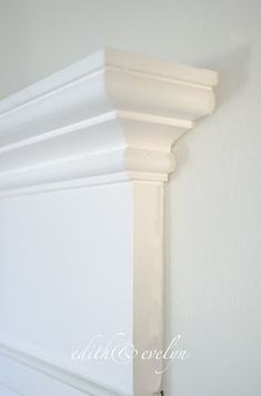 the corner of a wall with white paint