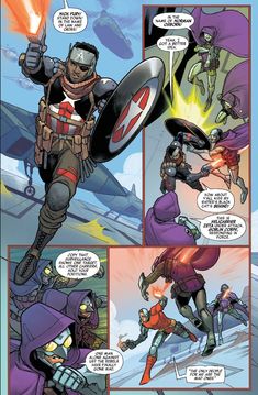 an image of a comic page with captain america