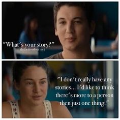 two pictures with one saying what's your story? and the other saying that says i don't really have any stories