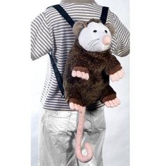 Opossum Plush, North American Animals, Plush Bags, Plush Backpack, Cute Bags, Travel Backpack, Fun Bags, Stuffed Animal