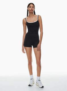 LIFE DIVINITY 3" ROMPER | Aritzia Aritzia Style Outfits, Aritzia Divinity Romper Outfit, Summer Fitted Seamless Unitard, Fitted Seamless Summer Unitard, Fitted Seamless Unitard For Summer, Fitted One-piece Summer Unitard, Fitted Sporty Bodysuit With Scoop Neck, Sporty Fitted Summer Unitard, Sporty Fitted Scoop Neck Bodysuit