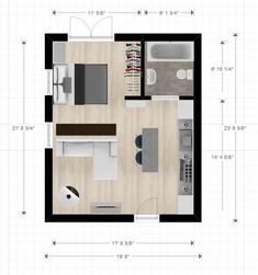 the floor plan for a small apartment