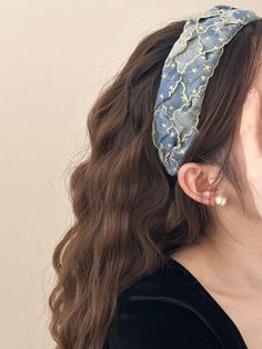 Pieces: 1-piece Material: Washed Denim Imported Product measurements: Width 2.4 in, Weight 0.7 oz Curly Headband Hairstyles, Denim Headband, Braid Headband, Lace Closure Hairstyles, U Part Wigs, Wispy Lashes, Hair Blog, Headband Wigs, Royal Jewels