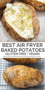 the best air fryer baked potatoes recipe is easy to make, and tastes just as good as they look