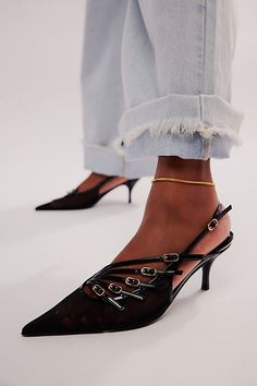 Rayna Slingback Heels Hendrix Heels, Mesh Heels, Platform Wedge Heels, Slingback Heels, Free People Shoes, Slingbacks, Slingback Heel, Ankle Strap Heels, Sneaker Heels