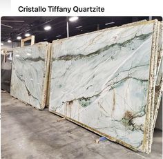 two large marble slabs sitting next to each other