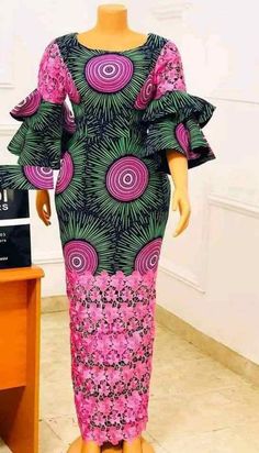 Nice Long Dresses, African Wear For Ladies, English Outfit, Ankara Dress Designs, Long African Dresses, African Dresses For Kids, Ladies Style