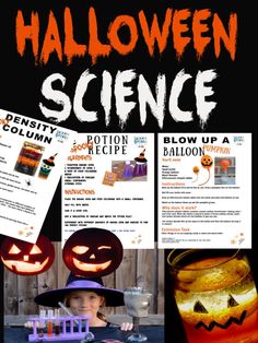 halloween science for kids with pumpkins and witches