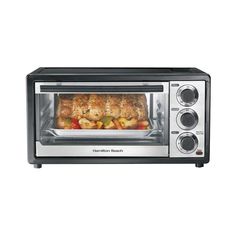 1300 W 4-Slice Black Chrome Toaster Oven with Broiler - Super Arbor Hamilton Beach Toaster Oven, Toaster Oven Cooking, Black Toaster, Toaster Oven Recipes, Convection Toaster Oven, Convection Cooking, Countertop Oven, Stainless Steel Oven, Kitchen Oven