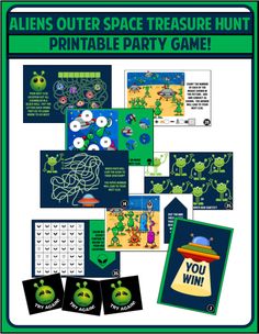 alien outer space treasure hunt printable party game