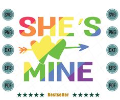 she's mine svg cut file for cricut and silhouette cutting machines