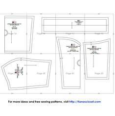 the sewing pattern for an apron is shown with measurements and instructions to make it easier