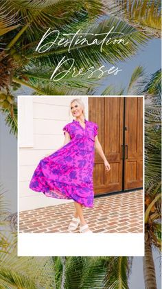 Our Destination Dresses styles! The cutest and fun looks for your upcoming vacations or events 🌴🌸 Click the link to shop! 🛒 Destination Dress, And Dresses, Women Clothing Boutique, Trendy Tops, Spring Outfit