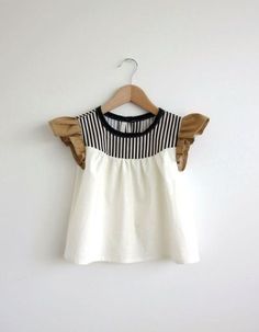 etsy blouse Black And White Outfit, Colour Blocking, White Outfit, Swallows, Baby Outfits, Cotton Blouse, Fashion Kids, Mode Inspiration