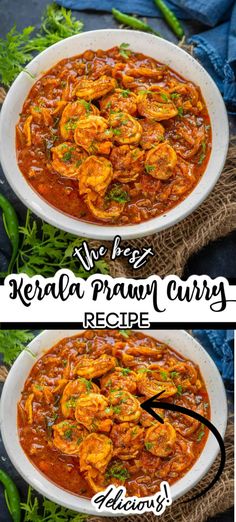 two pictures showing how to make the best general praw curry recipe