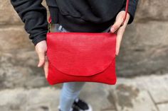 "► Our FREE delivery is TRACKED, secure and super FAST! Please provide a PHONE number for DHL express delivery. This red small or medium, leather crossbody bag is made with very natural, soft, great quality Italian leather. We design it with zipper and flap, lightweight and comfortable to carry in any occasion and style. This red leather handbag is light, small, and slim, but big enough to fit all the essentials It's also very versatile, can be elegant or more sporty -- depending on your outfit Cheap Red Box Bag For Daily Use, Affordable Red Trendy Box Bag, Cheap Chic Red Box Bag, Red Soft Leather Clutch Shoulder Bag, Red Leather Clutch Shoulder Bag, Red Crossbody Bag, Red Crossbody, Red Leather Bag, Red Leather Purse