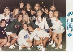 a group of young women posing for a photo