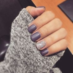 Purple matte nails Unghie Nail Art, January Nails, Nail Colors Winter, Short Nail, Nails Polish, Trendy Nail, Get Nails