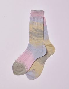 Japanese Leaf Kasuri Socks, More Colors – Atelier Delphine Hanging Dryer, Random Color, Hot Days, Knit Socks, Knitting Socks, Made In Japan, Color Patterns, Rib Knit, Cold Water