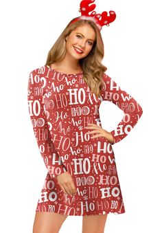 PRICES MAY VARY. Size Guideline - XS US(0-2), S US(4-6), M US(8-10), L US(12-14), XL US(16-18), XXL US(20-22). Please refer to the size chart carefully before ordering. Christmas Dress - Embrace the holiday spirit with our Christmas Xmas ugly funny dress! This playful outfit is perfect for holiday parties, ensuring you stand out and spread joy at every gathering. Get ready for laughs and compliments! Xmas Dress - Stay cozy and stylish this holiday season with our long sleeve Christmas dress! Featuring a fun print and a classic crew neck, this holiday dress combines festive flair with comfort, making it the perfect choice for holiday parties and gatherings. Christmas Look - Celebrate the season in our Christmas dress! Pair it with cozy tights and ankle boots for a chic look, or add festive Cute Christmas Party Outfits, Christmas Party Outfit Ideas, Xmas Dress, Party Outfit Ideas, Printed Tunic Dress, Christmas Look, Christmas Party Outfit, Christmas Party Outfits, Long Sleeve Print Dress