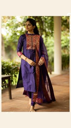 Suit For Women Indian, Punjabi Dresses, Silk Kurti Designs, Punjabi Salwar, Long Gown Design, Traditional Attires, Churidar Designs, Indian Designer Suits, Simple Kurta Designs