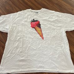 Urban Outfitters Olivia Rodrigo Ice Cream New Without Tags Measurements 24 Inches Pit To Pit 30 Inches Long Casual Cotton T-shirt By Urban Outfitters, Urban Outfitters Casual Cotton T-shirt, Casual Urban Outfitters T-shirt For Streetwear, Urban Outfitters Casual T-shirt For Streetwear, Urban Outfitters Casual Relaxed Fit T-shirt, Urban Outfitters White T-shirt For Streetwear, Urban Outfitters Relaxed Fit Casual T-shirt, Oversized Graphic Print Top From Urban Outfitters, Urban Outfitters White Graphic T-shirt