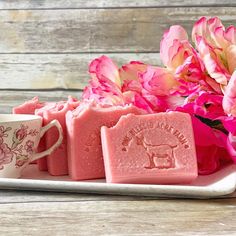 Handcrafted soap for dry skin and eczema..Magnolia Blossom Rose Bar, Soap Homemade, Soap Gift Set, Milk Bar, Shea Butter Soap, Rose Soap, Everyday Gifts, Handcrafted Soaps, Goat Milk Soap