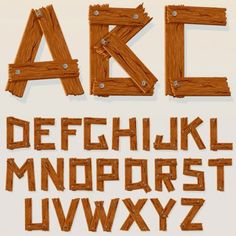 the letters are made out of wood and have rivets on them to create an interesting font