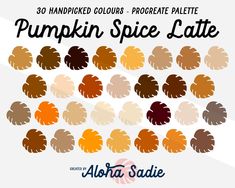 pumpkin spice latte color swatches