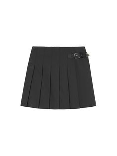 Editor’snotesThis is a pleated mini skirt in the form of a wrap. The front has pleats and belt decorations, creating a casual and street mood. There are no pleats in the back, so it gives a neat and slim-looking silhouette. It's a basic color that's good to coordinate with various tops.- Moderate thickness made of polyester- Belt decoration point- Feminine A-line mini-length- Comfortable to wear with the zipper Measurements(in.)Size (S/M)- TotalLength: 15.28 in. / 15.51 in.- Waist:13.66 in. Black Pleated Skirt With Belt Loops For Work, Workwear Pleated Skirt With Belt Loops, Short Length, Workwear Short Pleated Skirt With Belt Loops, Fall Workwear Pleated Skirt With Belt Loops, Fall Pleated Skirt With Belt Loops For Work, Trendy Accordion Pleated Skirt For Work, Trendy Accordion Pleats Skirt For Work, Elegant Mini Pleated Skirt With Belt Loops, Elegant Belted Mini Pleated Skirt