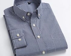 Portrait of a picture displaying Men's Plaided Cotton Casual Shirt product. Smart Casual Shirts, Check Shirts, Cotton Plaid Shirt, Gingham Shirt, Checkered Shirt, Check Shirt, Shirts For Men, Shirt Pattern, Mens Shirt Dress