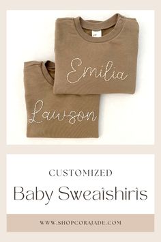 Here you will find hand stitched baby crewnecks that are perfect for the following: -baby aesthetic photos -baby name coming home outfit -baby photography -monthly milestone pictures -baby fashion -birth announcement photography ideas -going home outfit -personalized outfits -customized outfits -hand stitched -family photos -family photo baby outfits -baby gift