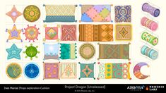 ArtStation - Project Dragon - Purran Furniture & Props, Airborn Studios Pattern Design Inspiration, Stardew Valley, Environment Design, Breath Of The Wild, 3d Characters, Environmental Art