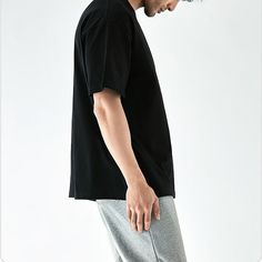 Summer Versatile Pure Cotton Basic Oversized T-Shirt  Material: 100%Cotton  Style: Basic T-Shirt, Basic Tee Size: M, L, XL, 2XL Color: Black,  Occasion: Outdoor, Daily,  Vacation Oversized Plain Short Sleeve T-shirt, Oversized Short Sleeve T-shirt For Everyday, Baggy Black Crew Neck T-shirt, Plain Short Sleeve Shirt For Streetwear, Urban Oversized Short Sleeve T-shirt, Plain Short Sleeve Streetwear Shirt, Oversized Short Sleeve Casual T-shirt, Oversized Solid Color Graphic Tee, Baggy Short Sleeve Urban Tops