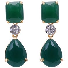 PRICES MAY VARY. Designer and trendy Earrings from the house of Ratnavali jewels, perfect for all occassions. It's graceful designs compliments with ethnic/western/ indowestern outfit. Elegant Green Drop Earrings, Green Drop Danglers For Formal Occasions, Blue And White Earrings, Diamond Earrings For Women, Earrings Emerald, Bold Earrings, Zirconia Earrings, Trendy Earrings, Emerald Earrings