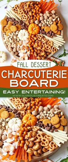 an easy fall dessert charcuterie board is the perfect way to use up those leftover treats